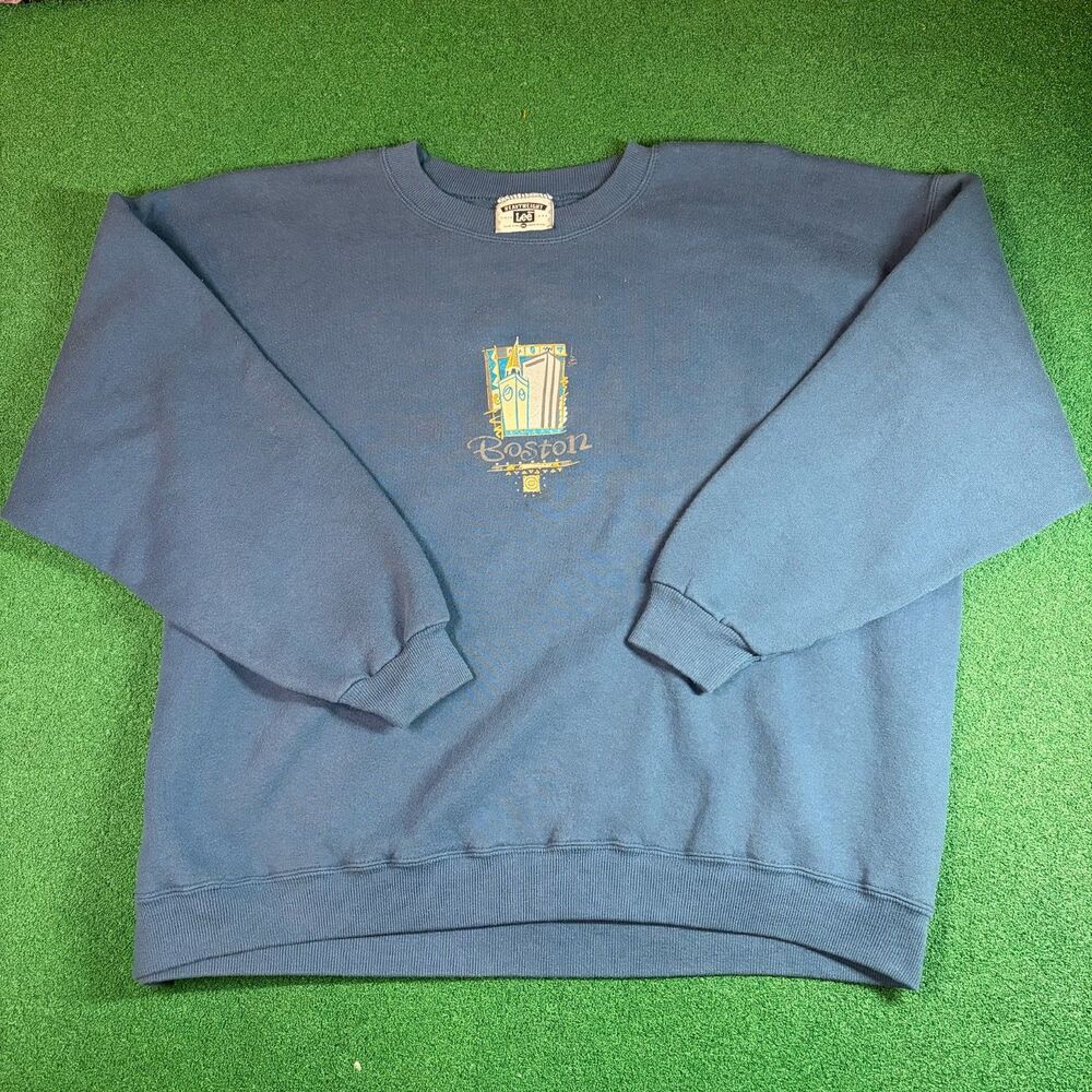Size 2XL Mens – Vintage Lee Heavyweight Boston Graphic Crewneck Sweatshirt
